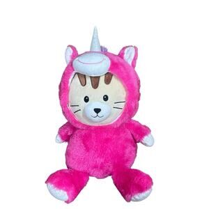 Spark Create Imagine Plush Cat In Pink Unicorn Costume 16" Stuffed Animal Cat
